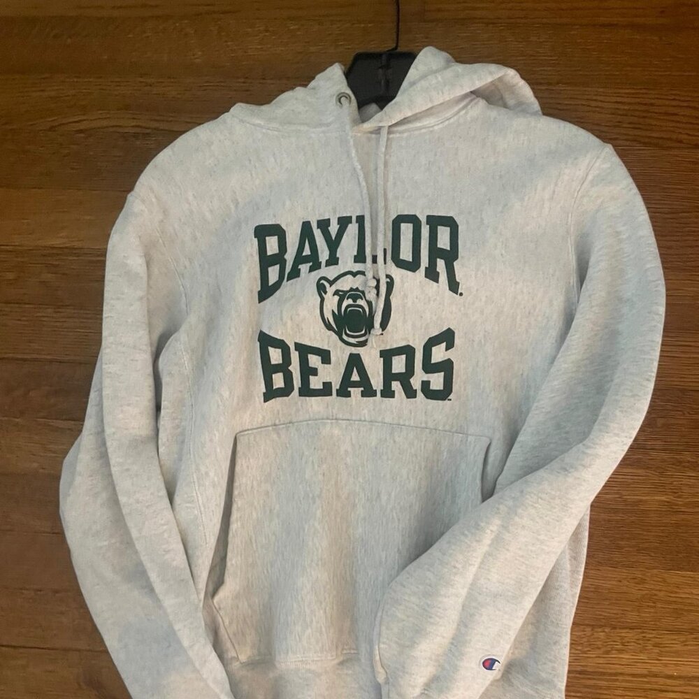 Grey Baylor University champion hoodie